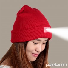 Unisex Knitted Beanie With Built In 5 LED Headlamp Flashlight
